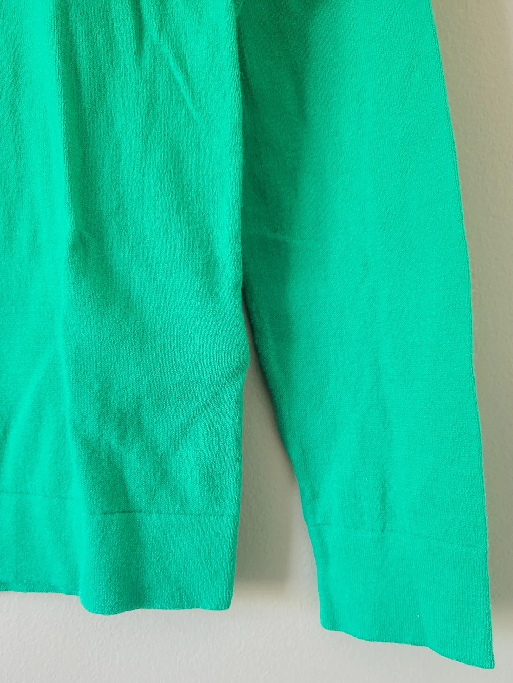 J. Crew Teddie Women's Kelly Green Crewneck Sweater 100% Cotton Medium - Picture 7 of 16